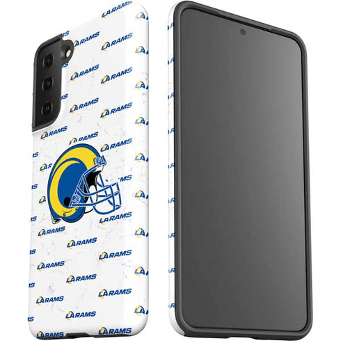 NFL Los Angeles Rams White Logo Blast Galaxy S21 Plus 5G Pro Case