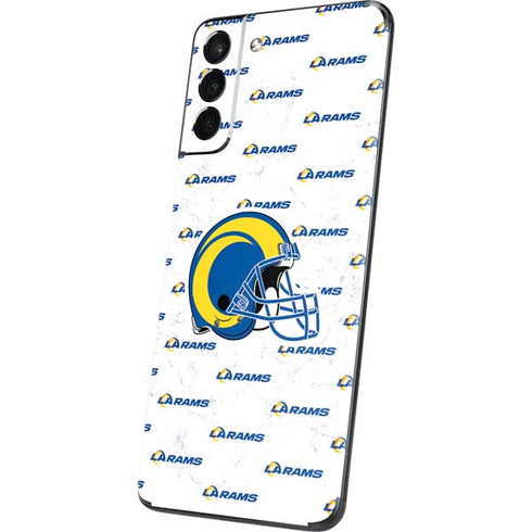 NFL Los Angeles Rams White Logo Blast Galaxy S21 Plus 5G Skin