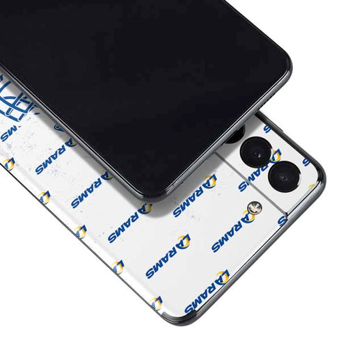 NFL Los Angeles Rams White Logo Blast Galaxy S21 Plus 5G Skin
