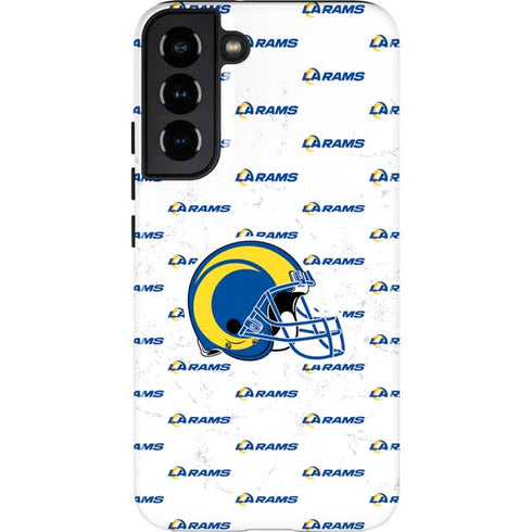 NFL Los Angeles Rams White Logo Blast Galaxy S22 Plus Pro Case