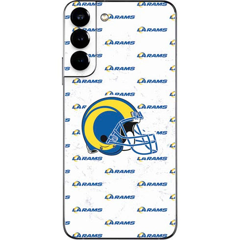 NFL Los Angeles Rams White Logo Blast Galaxy S22 Plus Skin