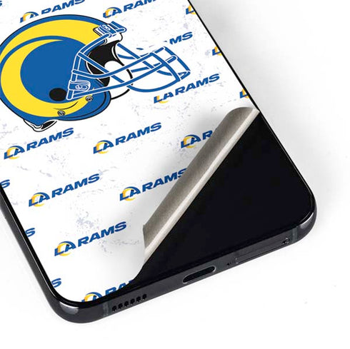 NFL Los Angeles Rams White Logo Blast Galaxy S22 Plus Skin