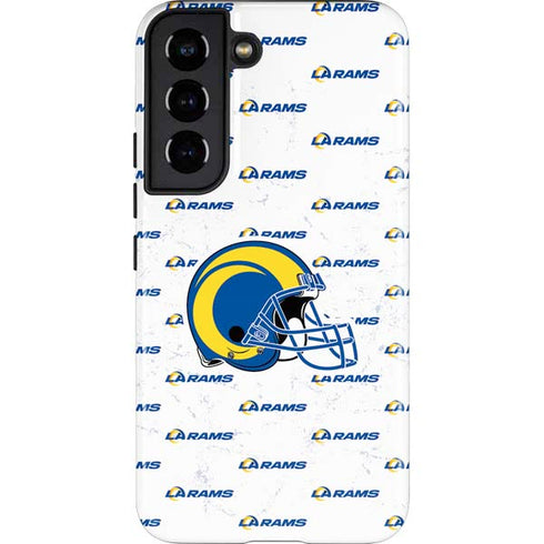 NFL Los Angeles Rams White Logo Blast Galaxy S22 Pro Case