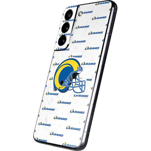 NFL Los Angeles Rams White Logo Blast Galaxy S22 Skin