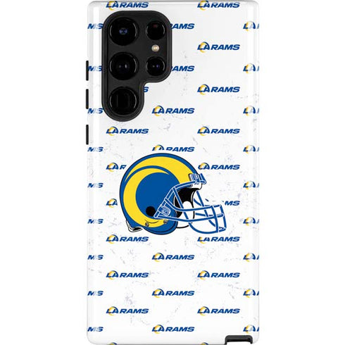 NFL Los Angeles Rams White Logo Blast Galaxy S22 Ultra Pro Case