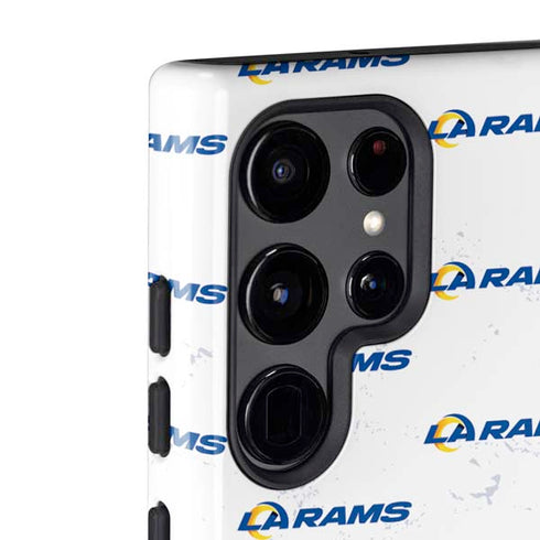 NFL Los Angeles Rams White Logo Blast Galaxy S22 Ultra Pro Case