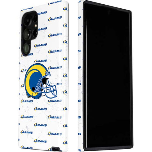 NFL Los Angeles Rams White Logo Blast Galaxy S22 Ultra Pro Case