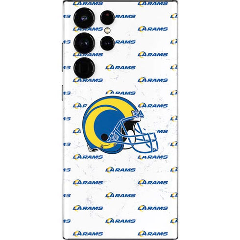 NFL Los Angeles Rams White Logo Blast Galaxy S22 Ultra Skin