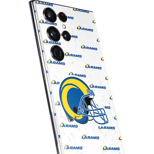 NFL Los Angeles Rams White Logo Blast Galaxy S22 Ultra Skin