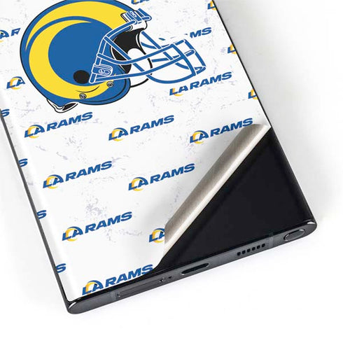 NFL Los Angeles Rams White Logo Blast Galaxy S22 Ultra Skin