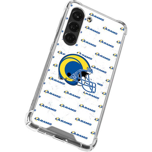 NFL Los Angeles Rams White Logo Blast Galaxy S23 Clear Case