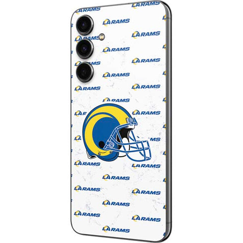 NFL Los Angeles Rams White Logo Blast Galaxy S23 FE Skin