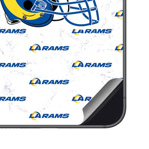 NFL Los Angeles Rams White Logo Blast Galaxy S23 FE Skin