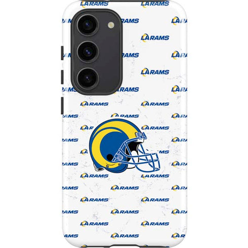 NFL Los Angeles Rams White Logo Blast Galaxy S23 Pro Case