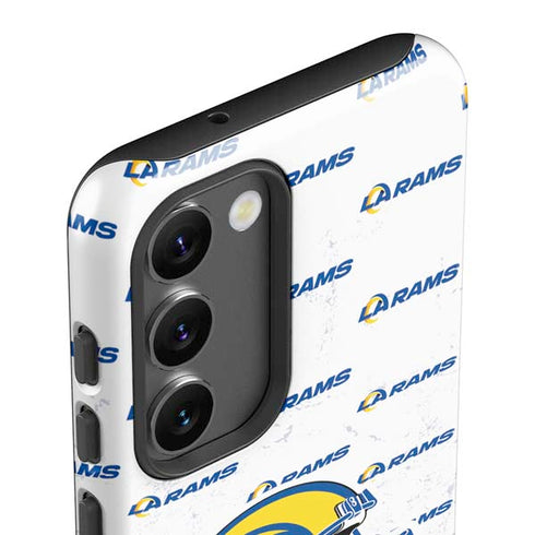 NFL Los Angeles Rams White Logo Blast Galaxy S23 Pro Case