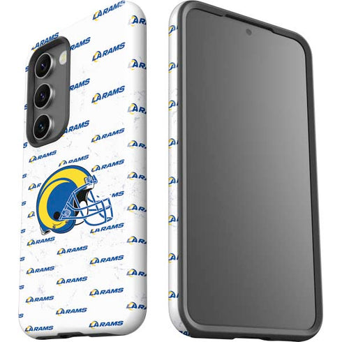 NFL Los Angeles Rams White Logo Blast Galaxy S23 Pro Case