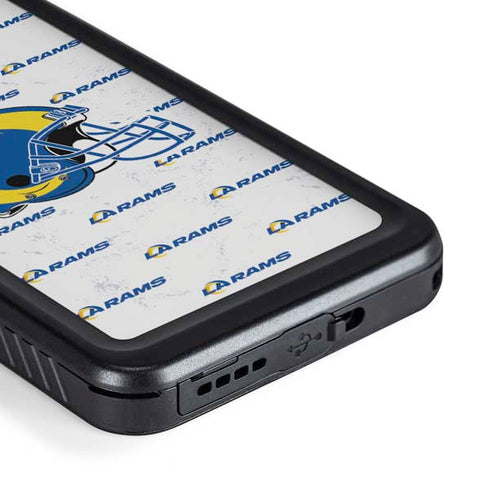 NFL Los Angeles Rams White Logo Blast Galaxy S23 Waterproof Case