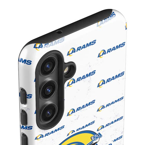 NFL Los Angeles Rams White Logo Blast Galaxy S24 Impact Case