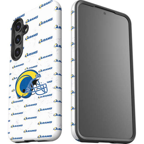 NFL Los Angeles Rams White Logo Blast Galaxy S24 Plus Impact Case