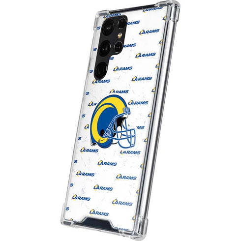 NFL Los Angeles Rams White Logo Blast Galaxy S24 Ultra Clear Case
