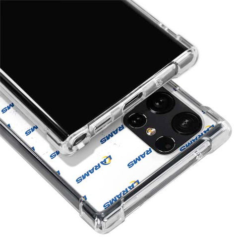 NFL Los Angeles Rams White Logo Blast Galaxy S24 Ultra Clear Case