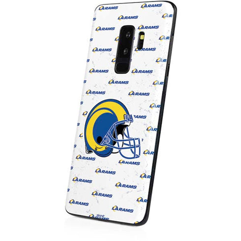 NFL Los Angeles Rams White Logo Blast Galaxy S9 Plus Skin