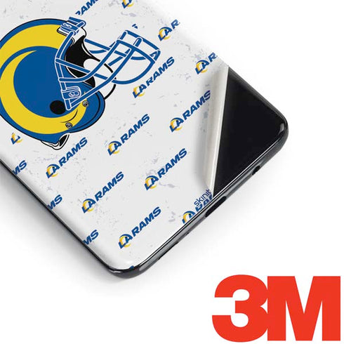 NFL Los Angeles Rams White Logo Blast Galaxy S9 Plus Skin