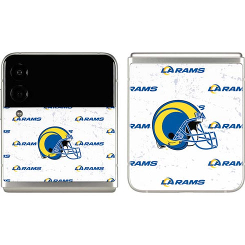 NFL Los Angeles Rams White Logo Blast Galaxy Z Flip3 5G Skin