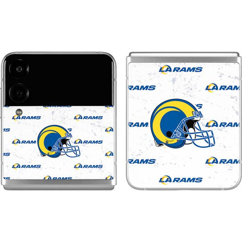 NFL Los Angeles Rams White Logo Blast Galaxy Z Flip4 5G Skin