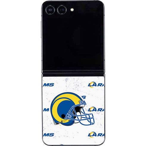 NFL Los Angeles Rams White Logo Blast Galaxy Z Flip5 5G Skin