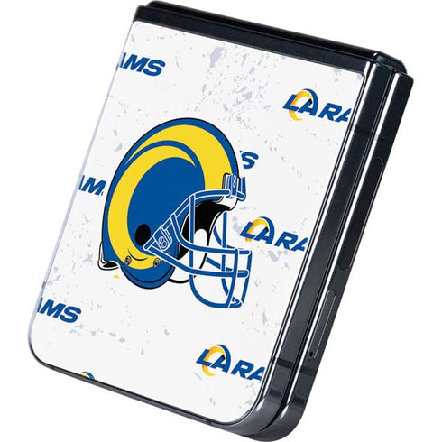 NFL Los Angeles Rams White Logo Blast Galaxy Z Flip5 5G Skin
