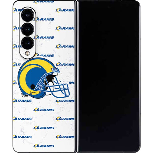 NFL Los Angeles Rams White Logo Blast Galaxy Z Fold4 5G Skin