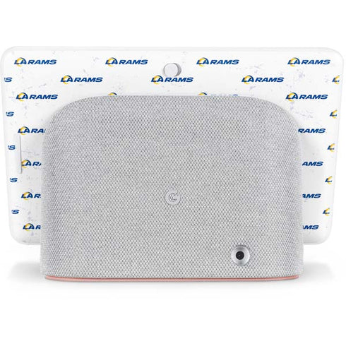 NFL Los Angeles Rams White Logo Blast Google Home Hub Skin