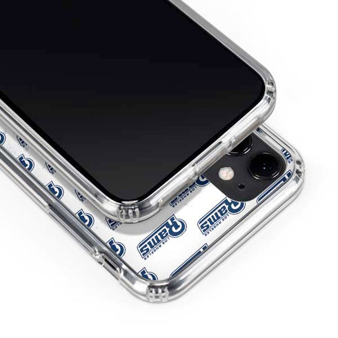 NFL Los Angeles Rams White Logo Blast iPhone 11 Clear Case