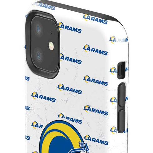 NFL Los Angeles Rams White Logo Blast iPhone 11 Impact Case