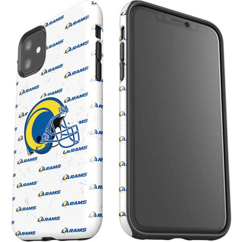 NFL Los Angeles Rams White Logo Blast iPhone 11 Impact Case