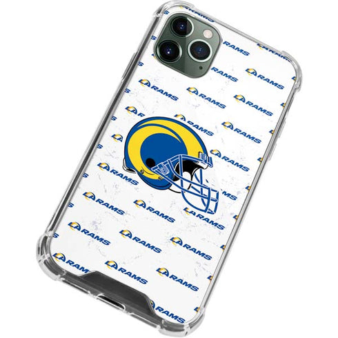 NFL Los Angeles Rams White Logo Blast iPhone 11 Pro Max Clear Case