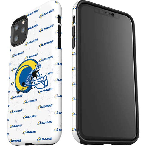 NFL Los Angeles Rams White Logo Blast iPhone 11 Pro Max Impact Case