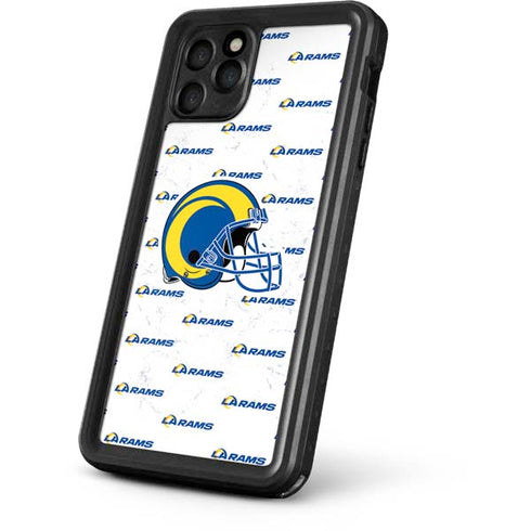 NFL Los Angeles Rams White Logo Blast iPhone 11 Pro Max Waterproof Case