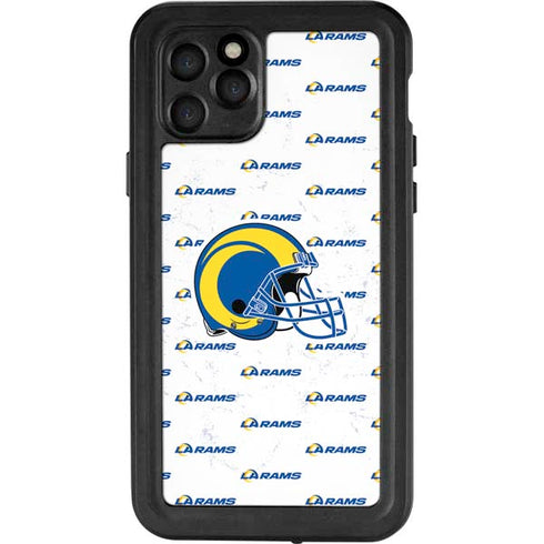 NFL Los Angeles Rams White Logo Blast iPhone 11 Pro Waterproof Case