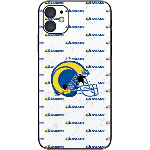 NFL Los Angeles Rams White Logo Blast iPhone 11 Skin