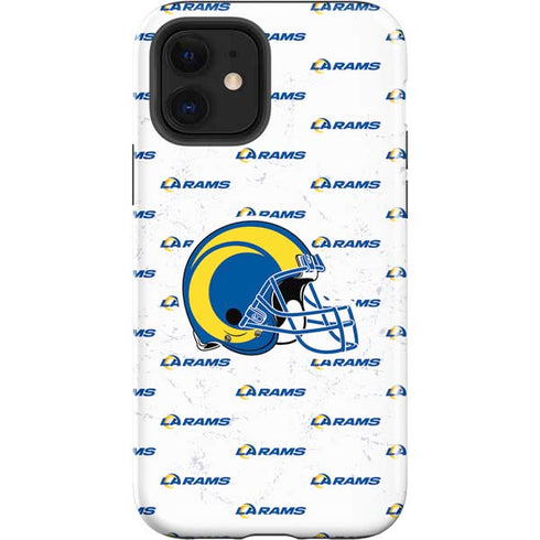 NFL Los Angeles Rams White Logo Blast iPhone 12 Impact Case
