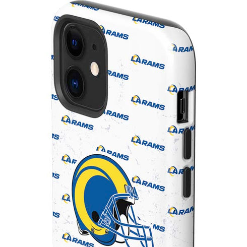 NFL Los Angeles Rams White Logo Blast iPhone 12 Impact Case