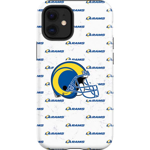 NFL Los Angeles Rams White Logo Blast iPhone 12 Mini Impact Case