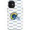 NFL Los Angeles Rams White Logo Blast iPhone 12 Mini Impact Case