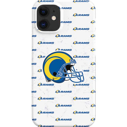 NFL Los Angeles Rams White Logo Blast iPhone 12 Mini Lite Case