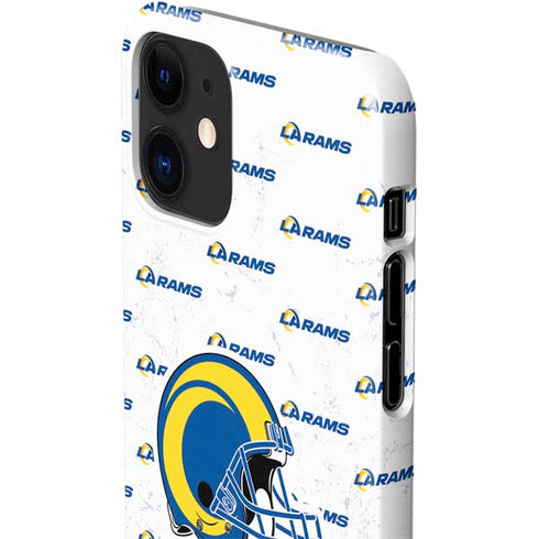 NFL Los Angeles Rams White Logo Blast iPhone 12 Mini Lite Case