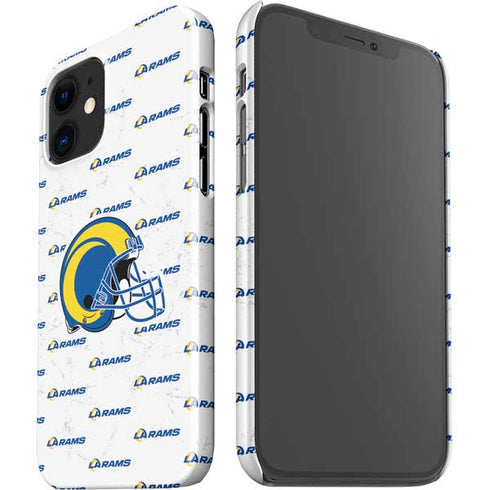NFL Los Angeles Rams White Logo Blast iPhone 12 Mini Lite Case