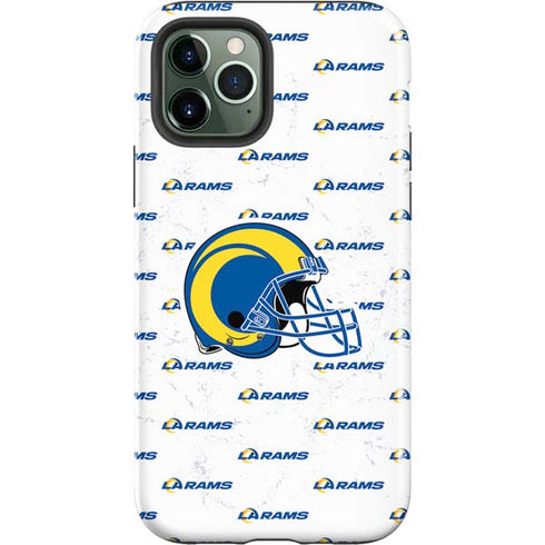 NFL Los Angeles Rams White Logo Blast iPhone 12 Pro Impact Case