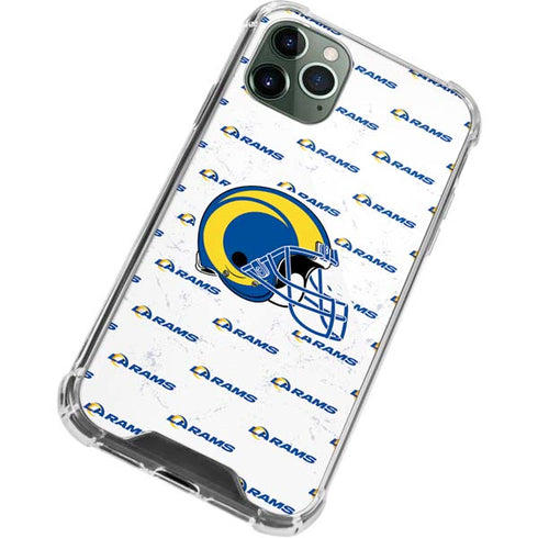 NFL Los Angeles Rams White Logo Blast iPhone 12 Pro Max Clear Case